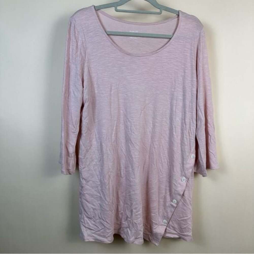Pure Jill Asymmetric Tunic, Pink, Women’s Size L